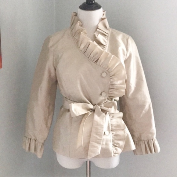 Calvin Klein Ruffle Detail Jacket - Picture 2 of 8